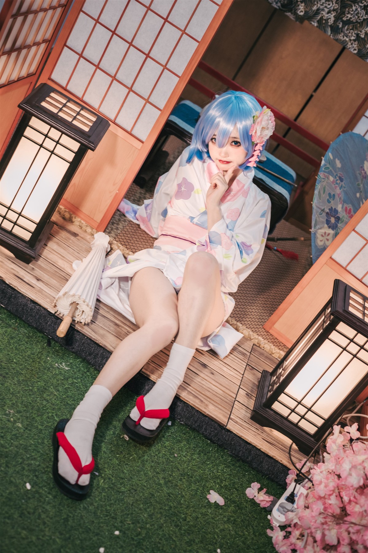 Cosplay 神沢永莉 蕾姆和风 16