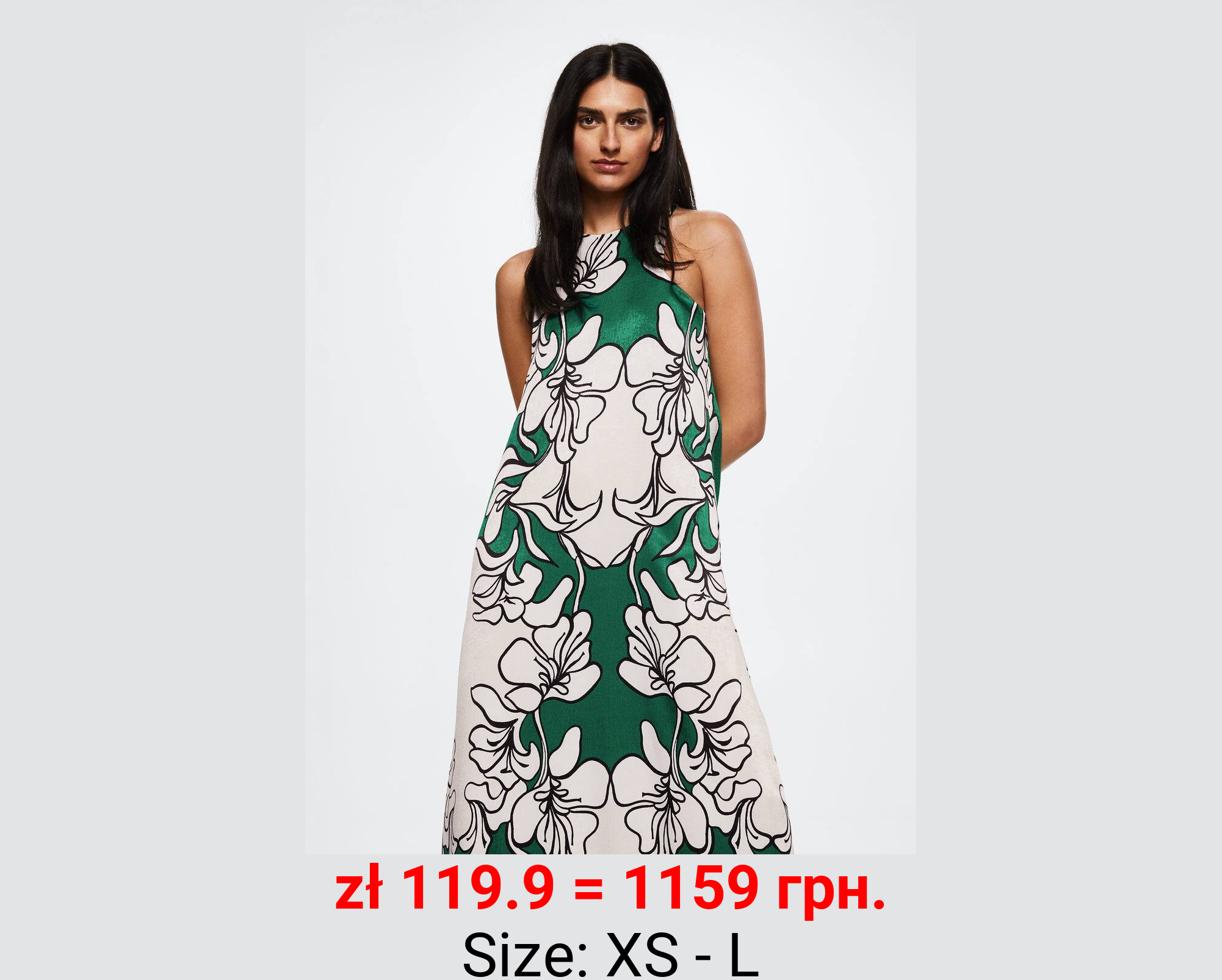 Vestido floral satinado