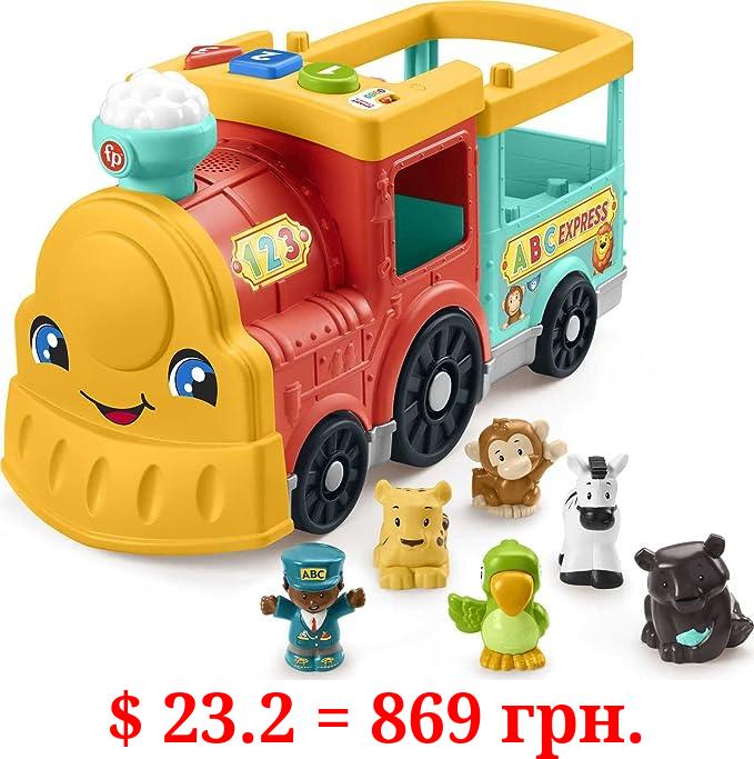 Fisher-Price Little People Toddler Learning Toy Big ABC Animal Train with Smart Stages & 6 Figures for Ages 1+ Years