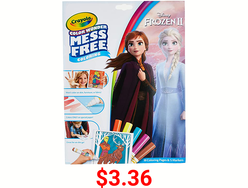 Crayola Frozen Color Wonder Coloring Book & Markers, Mess Free Coloring, Gift for Kids, Age 3, 4, 5, 6 (Styles May Vary)