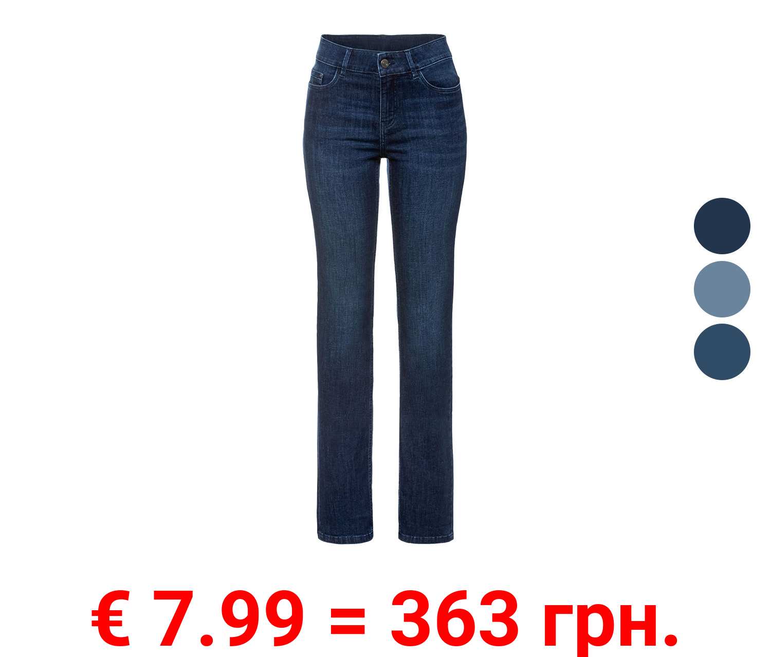 esmara® Damen Jeans, Straight Fit, mit normaler Leibhöhe