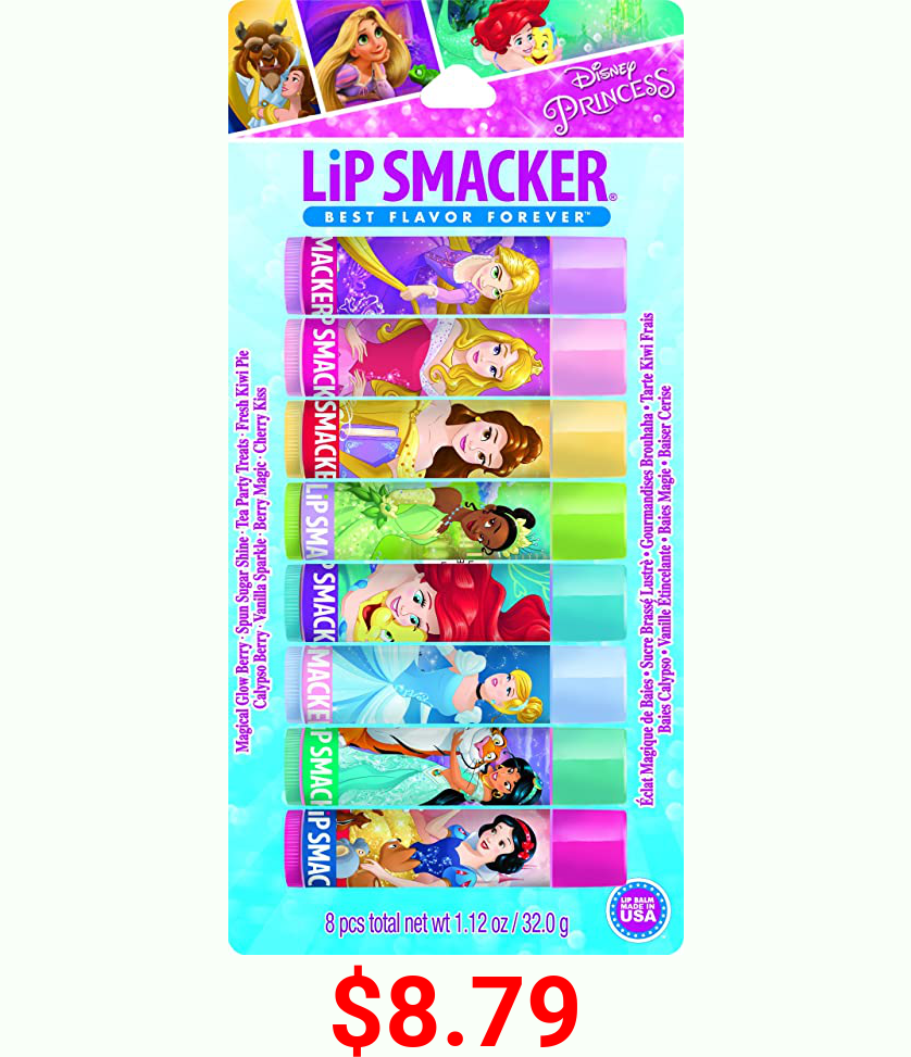 Lip Smacker Disney Princess Balm Party Pack, 8 Count