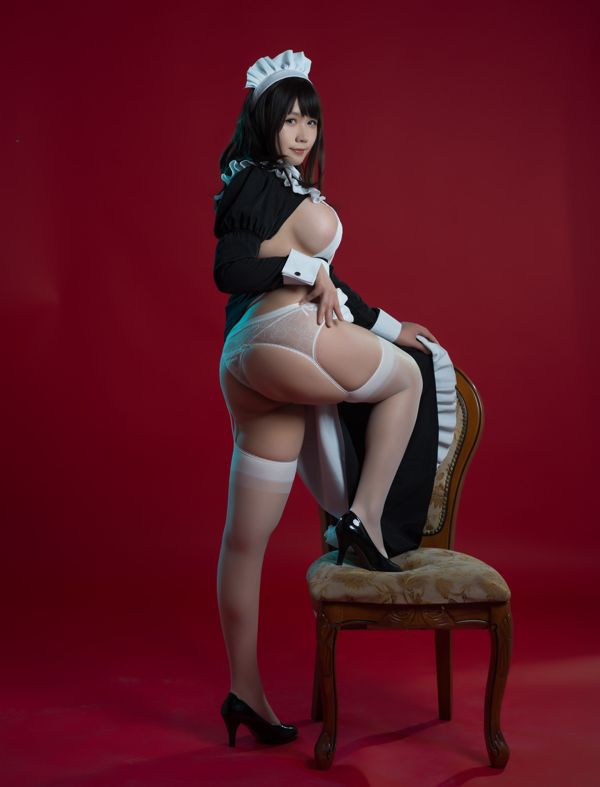Cosplay 麻花麻花酱 女仆系列 54