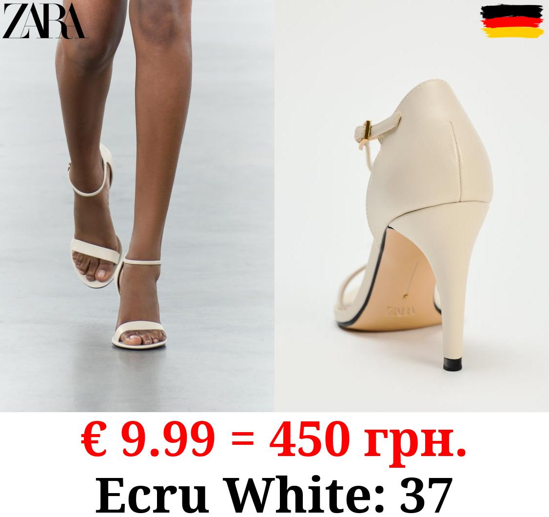 HIGH-HEEL SANDALS WITH ANKLE STRAP