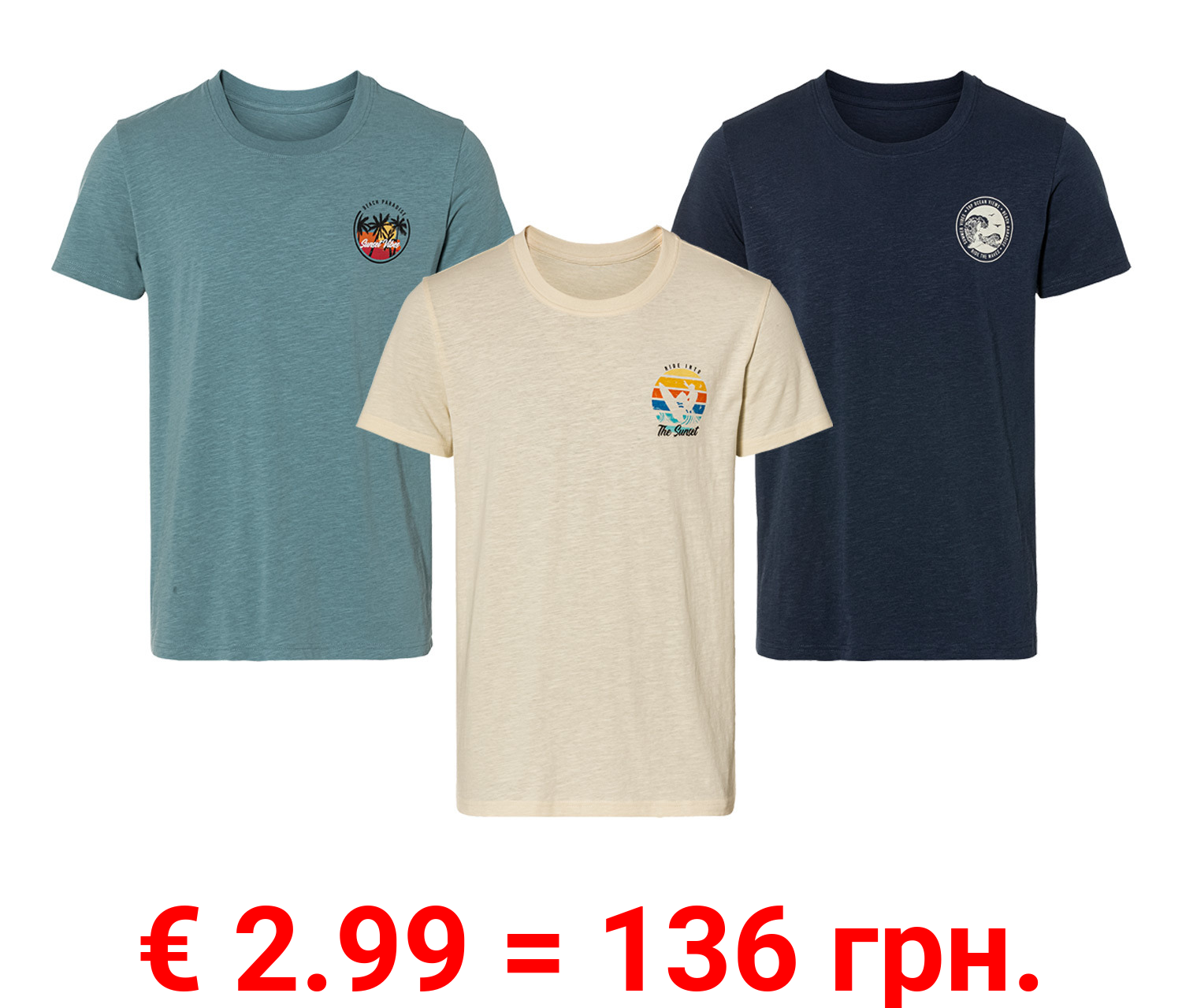 LIVERGY® Herren T-Shirt aus reiner Baumwolle