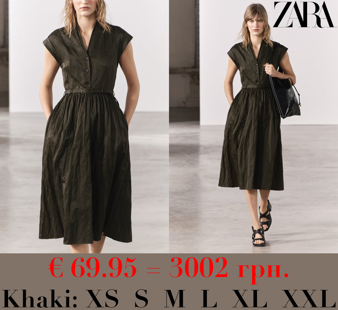 ZW COLLECTION SHIRT DRESS WITH BELT