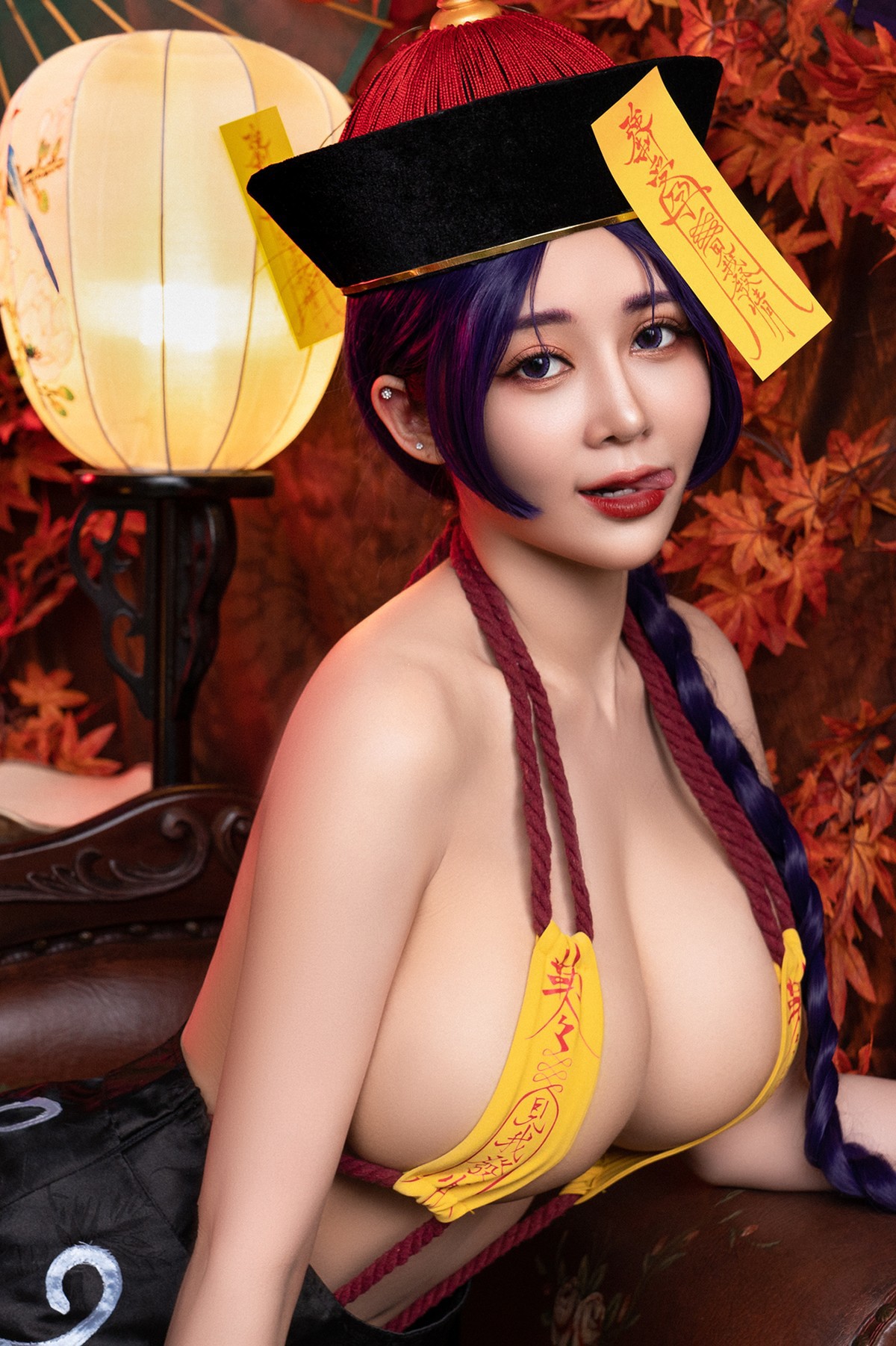 菰蒲風動縱斜影，殭屍奶光《安希》膣得液滿！見我發情——香希趕屍霊幻道士 X 最胸妖怪キョンシー Zombie sex folklore Set.02 18