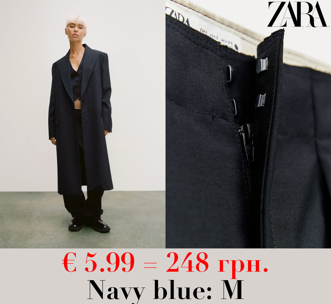 ZW COLLECTION DARTED MINIMALIST TROUSERS