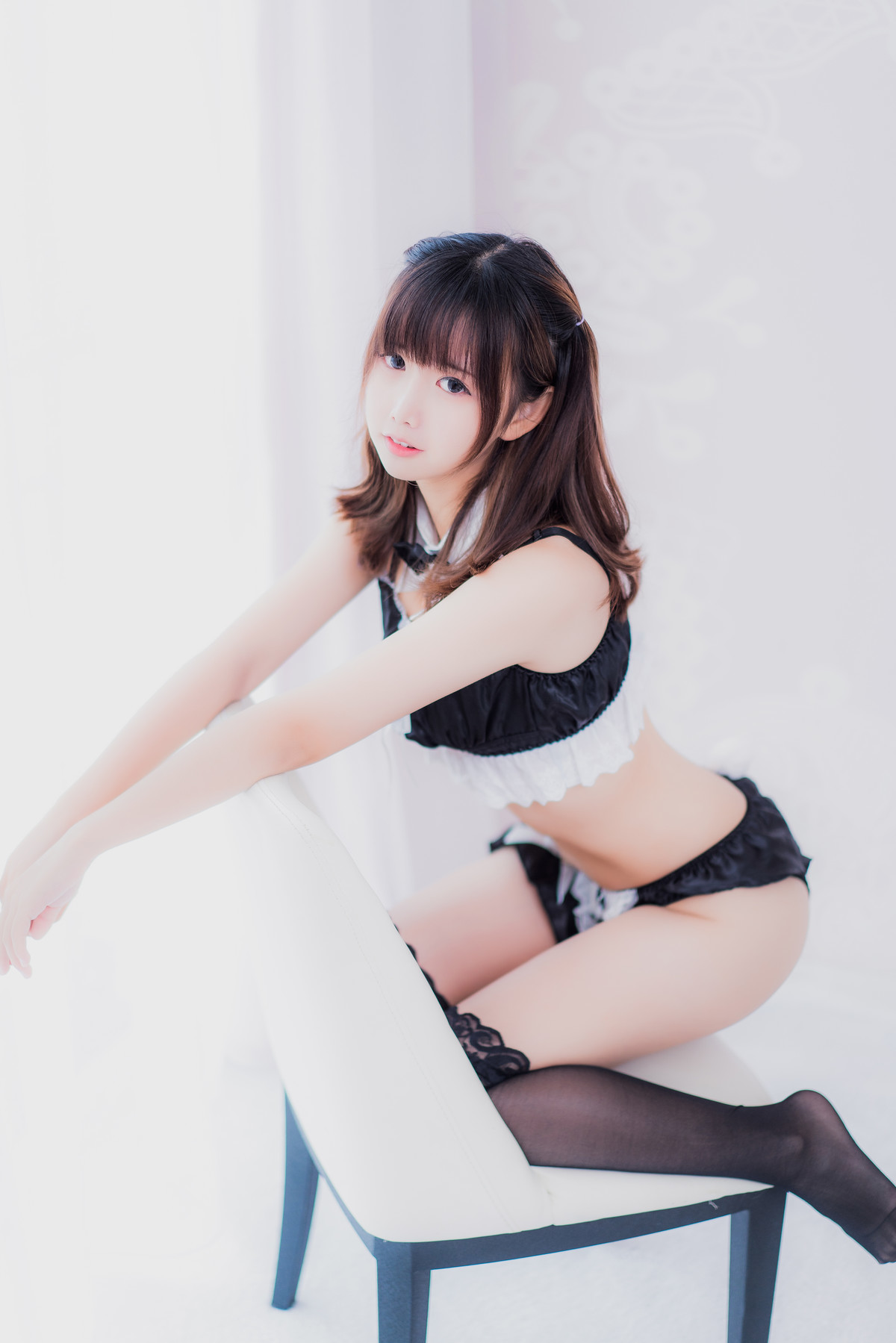 Cosplay 面饼仙儿 黑丝女仆私房 13