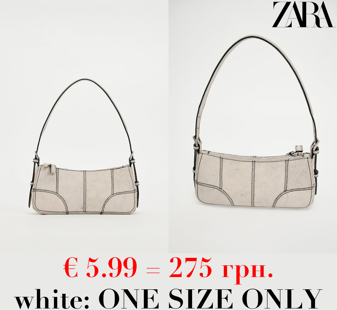 CRACKLED-EFFECT MINI SHOULDER BAG