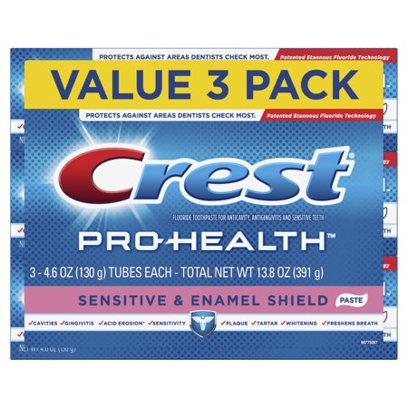 Crest Pro Health Sensitive, Enamel Shield Toothpaste, 4.6 oz, 3 Pack
