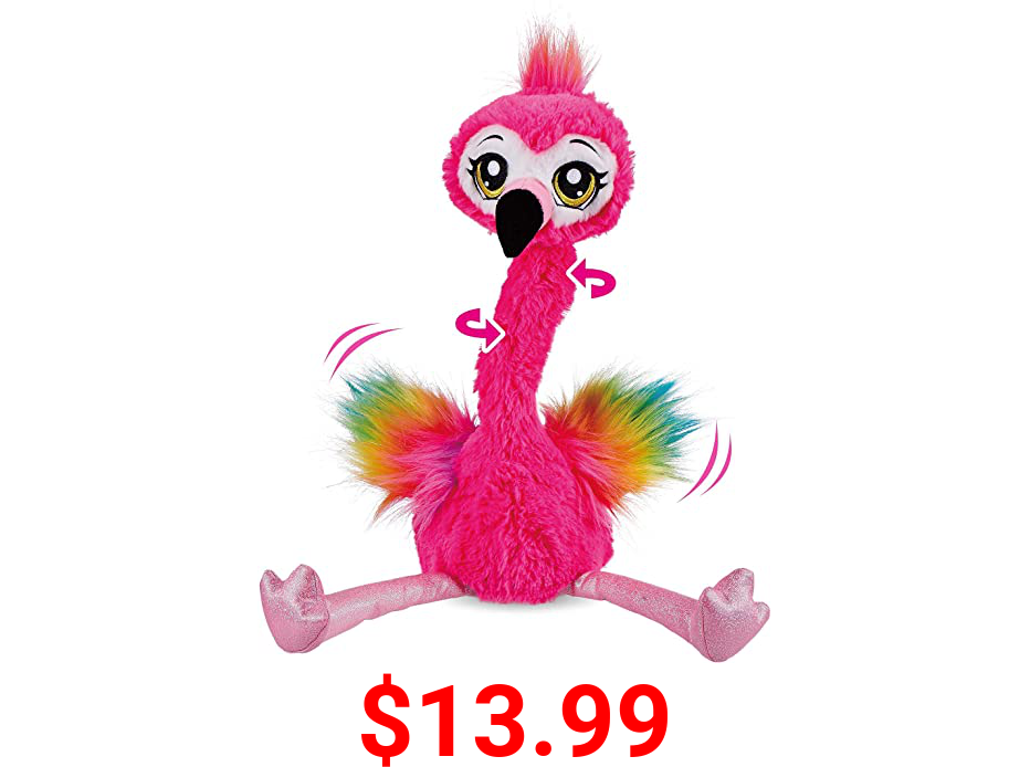 Pets Alive Frankie the Flamingo Pink - 15" Interactive Animal Dancing Plush with 3 Songs, Includes Baby Collectible Flamingo, Party Plush Toy Kids Ages 3+ by ZURU, 9.457.0914.96inch
