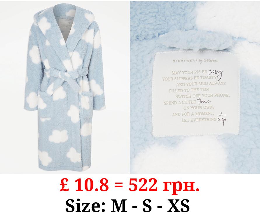 Blue Cloud Borg Fleece Dressing Gown