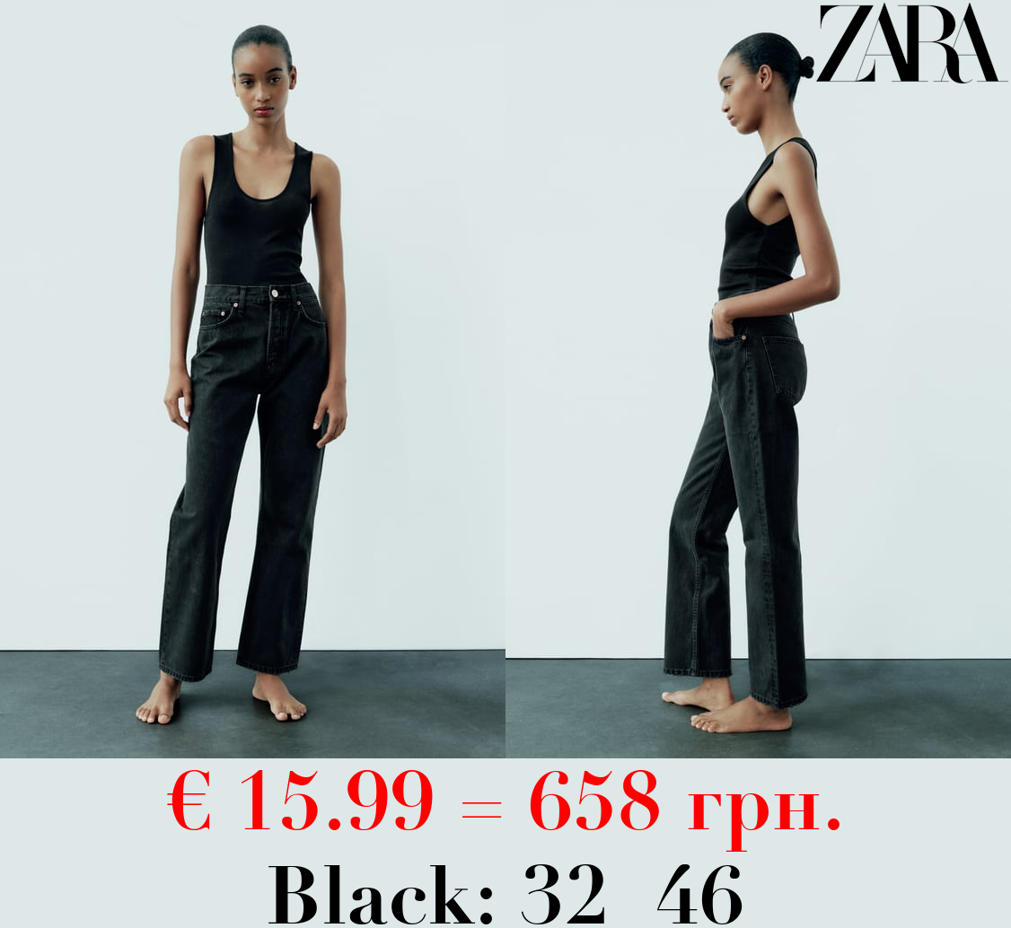 TRF STRAIGHT-LEG MID-RISE JEANS