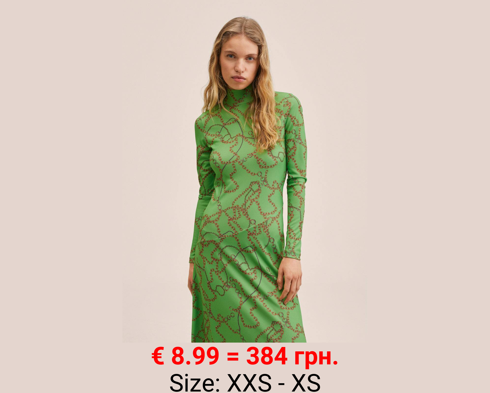 Vestido estampado cadenas