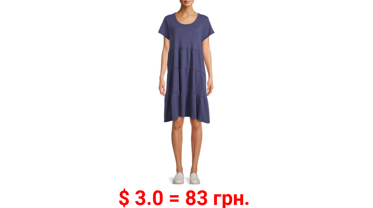 Time and Tru Women's Tiered Knit Dress