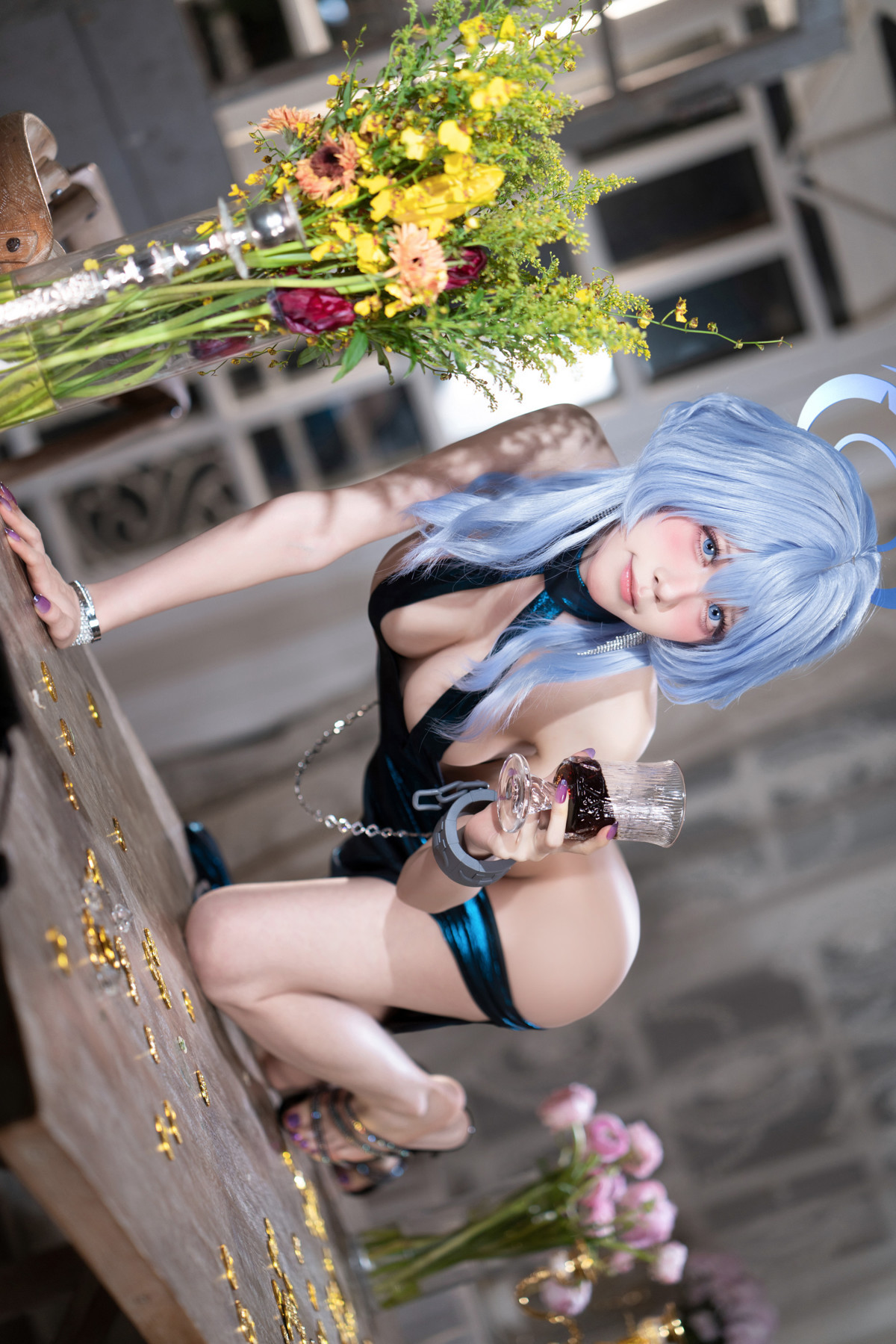 Cosplay 水淼Aqua 碧蓝档案 天雨亚子礼服 Set.01 33