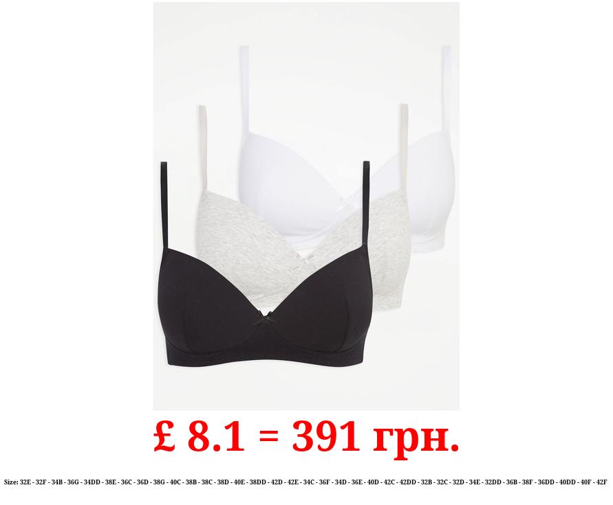Non-Wired T-Shirt Bras 3 Pack