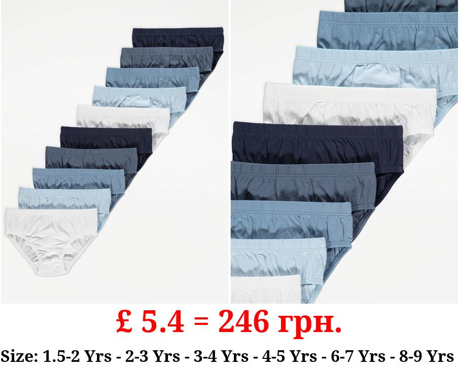 Blue Multi Brief 10 Pack