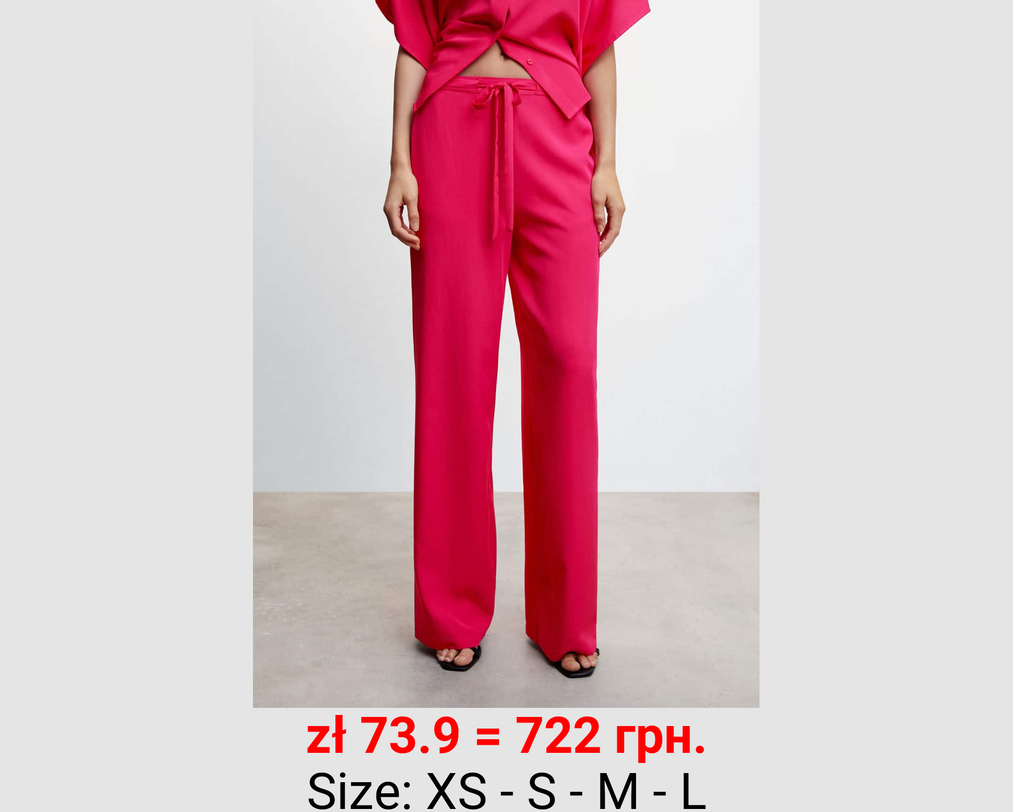 Pantalón recto fluido