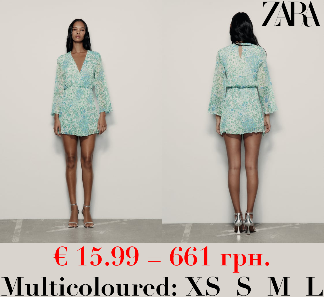 FLORAL PRINT SHORT JUMPSUIT