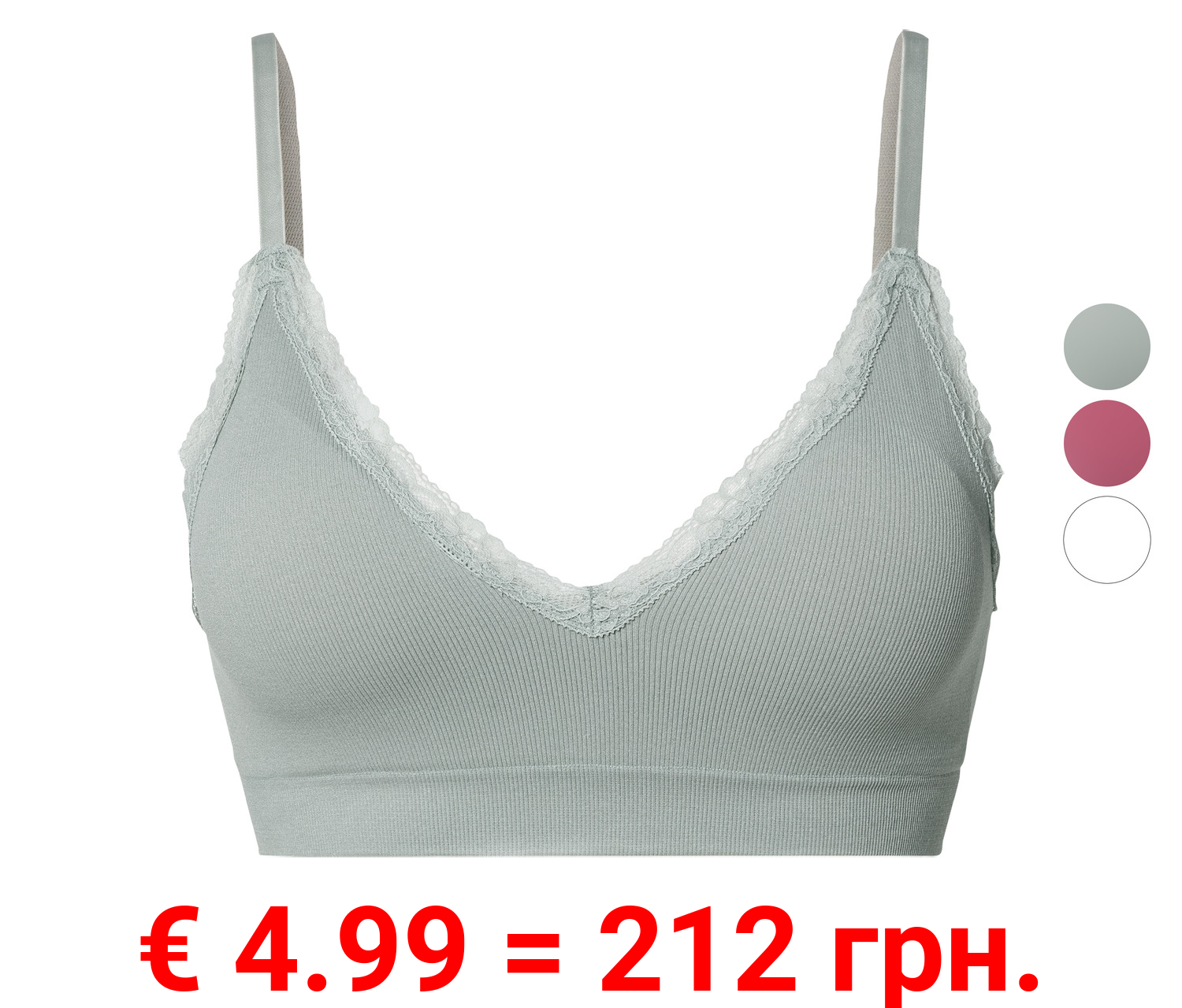 esmara® Damen Seamless-Bustier in Ripp-Qualität
