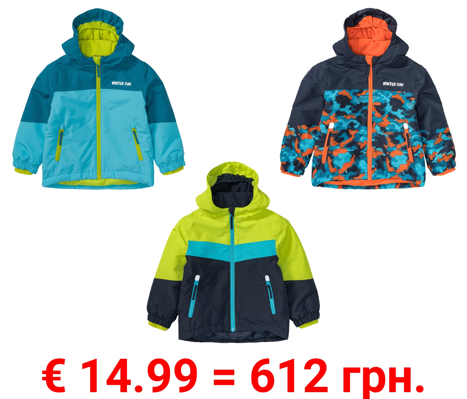 lupilu® Kleinkinder Schneejacke, wasserabweisendes Obermaterial
