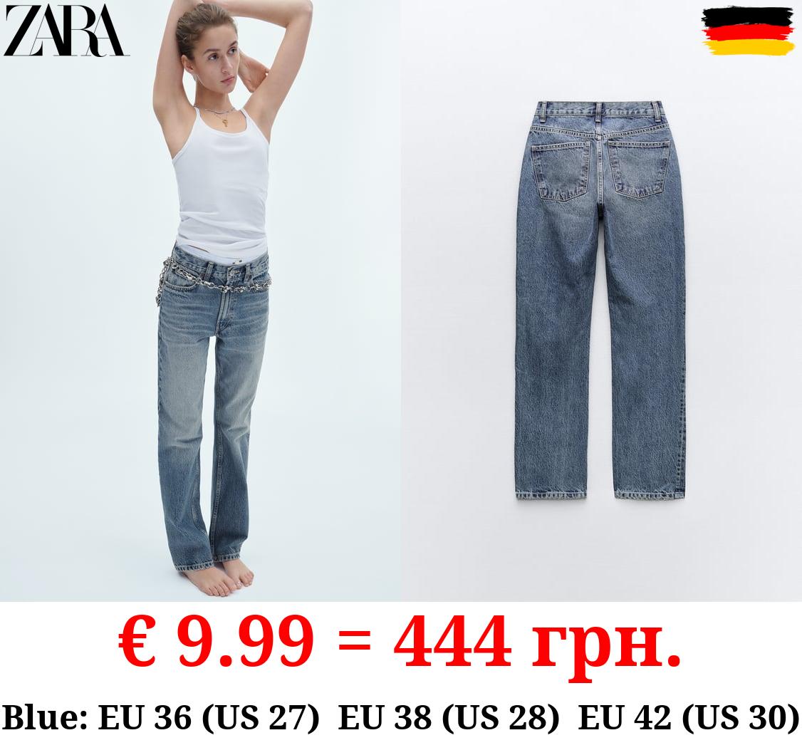 HIGH-RISE STRAIGHT-FIT TRF JEANS