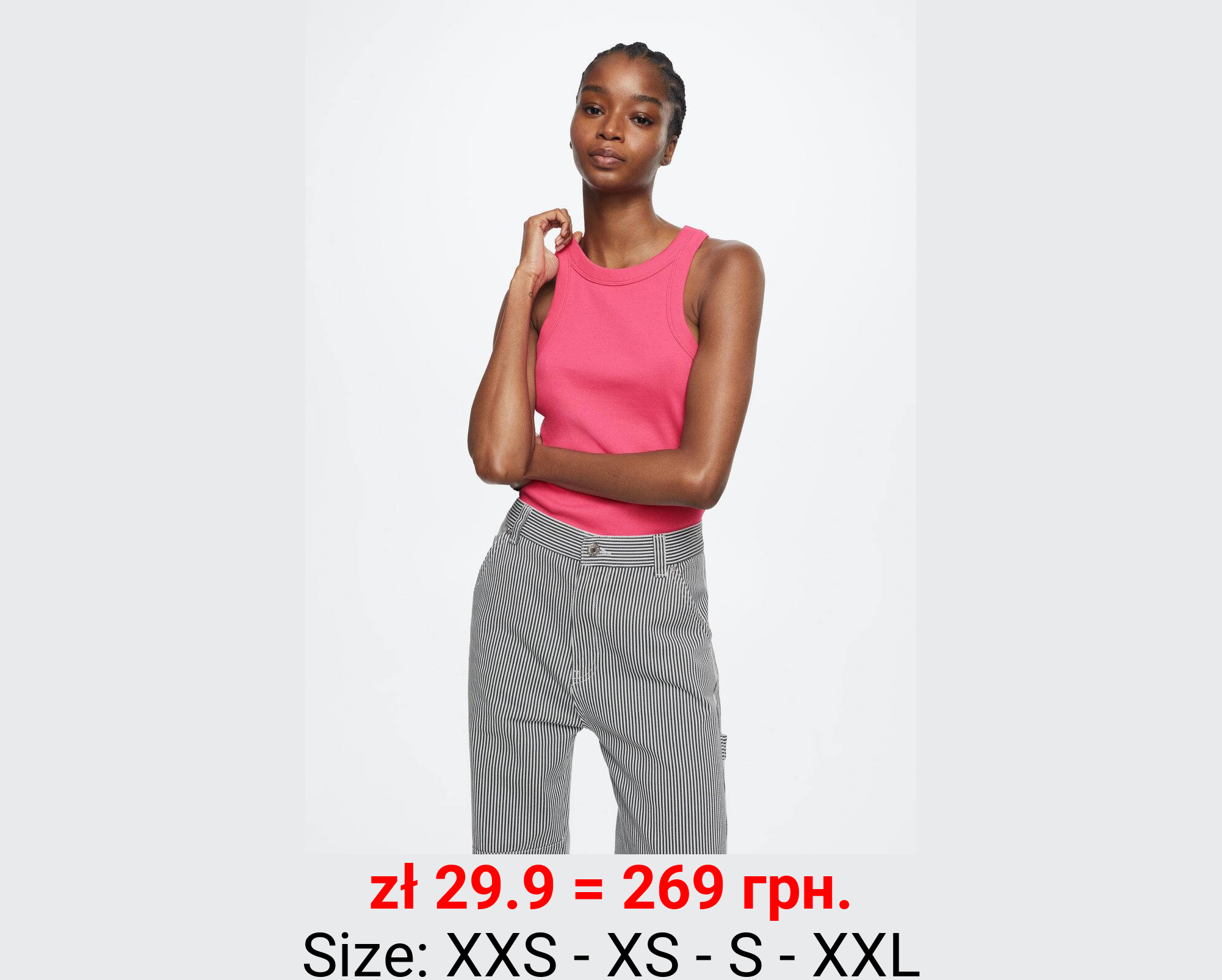 Top canalé algodón