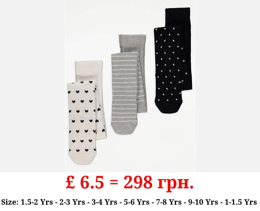 Patterned Tights 3 Pack