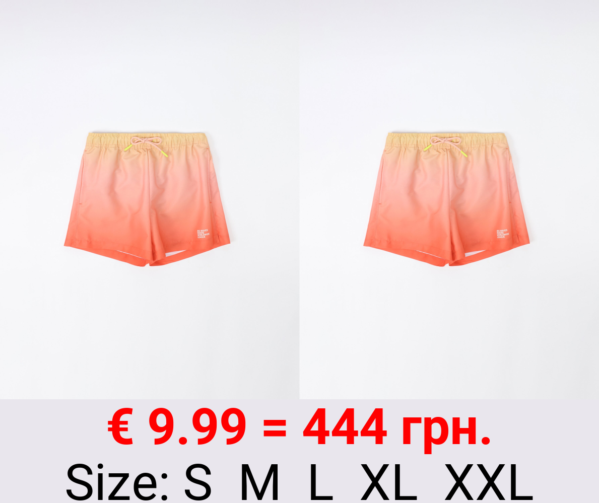 DIP-DYE SWIMMING TRUNKS
