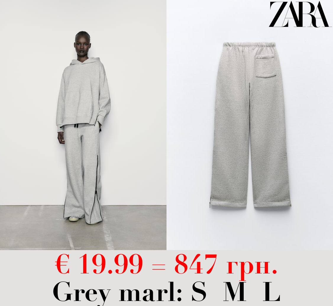 PLUSH TROUSERS WITH ZIPS