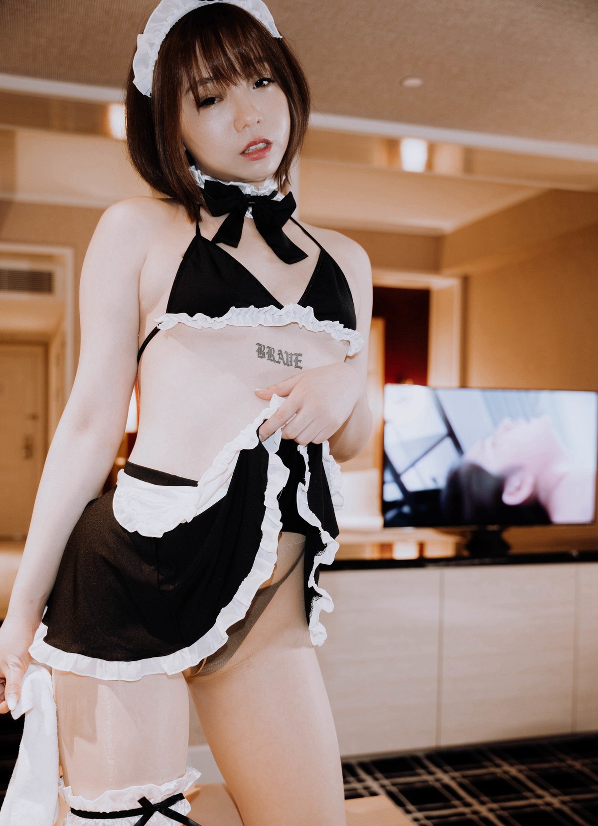 JVID精品 四点全开单点性玩物美尻钟点女仆 玩具 束缚 性玩物 丝袜淫穴爆表 Set.01 56