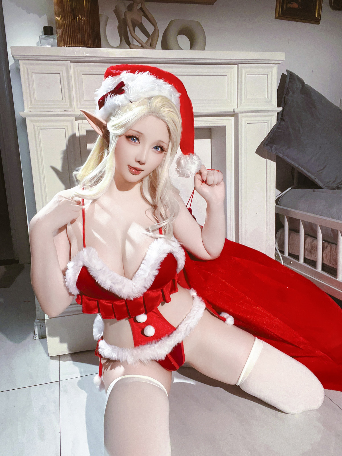Cosplay 星之迟迟Hoshilily 圣诞精灵篇B 圣诞老人 Set.02 42
