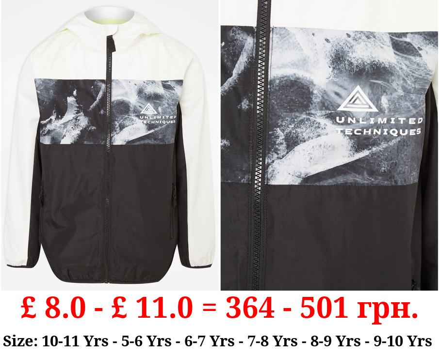 Paint Graphic Colour Block Lightweight Jacket