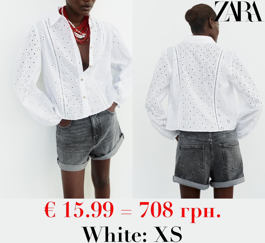 SHIRT WITH CUTWORK EMBROIDERY