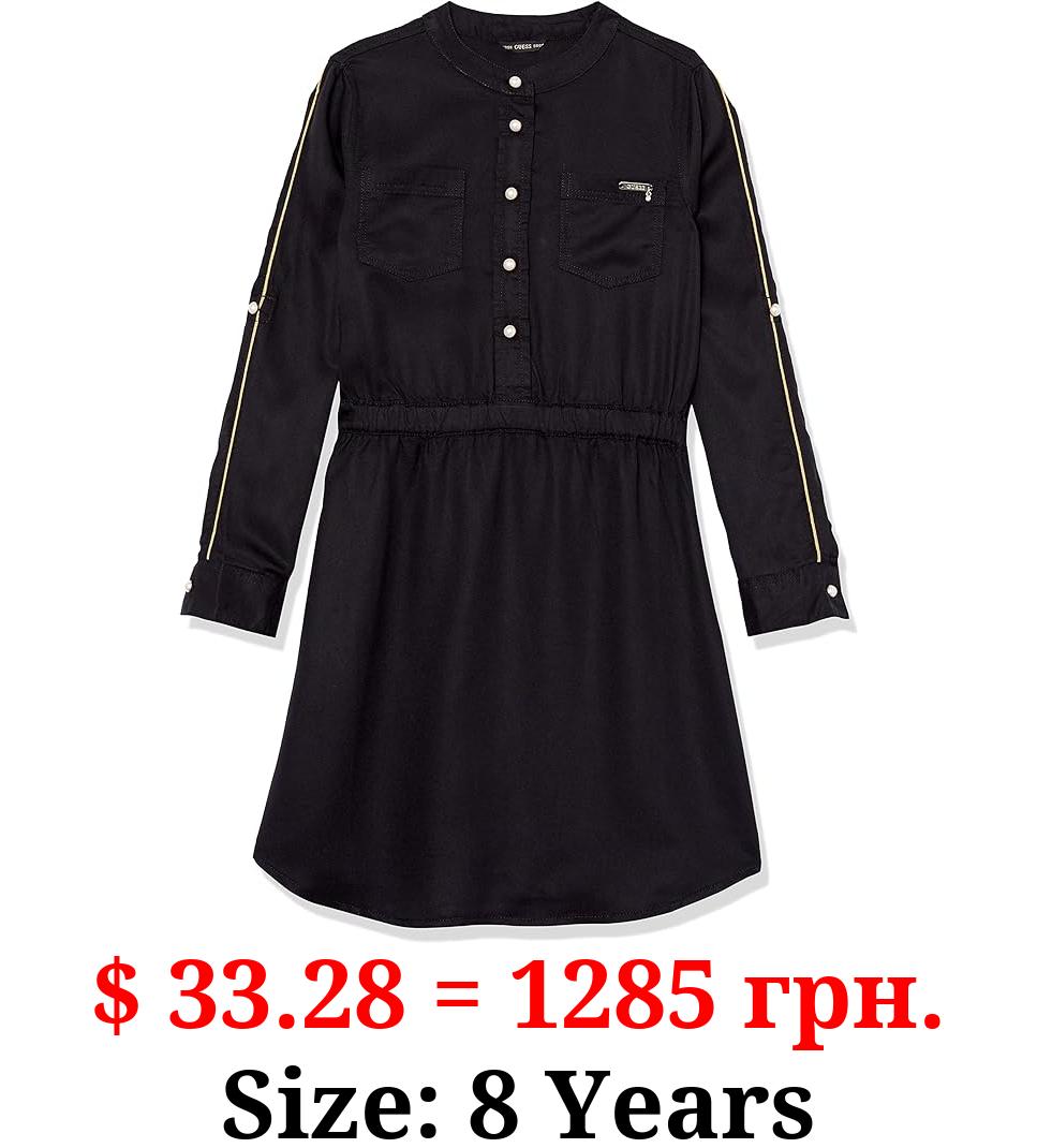 GUESS Girls' One Size Long Sleeve Tencel Adjustable Dress