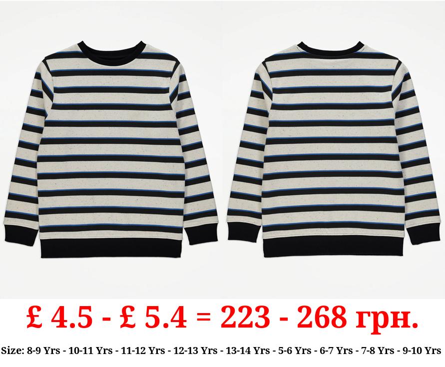 Striped Flecked Sweatshirt