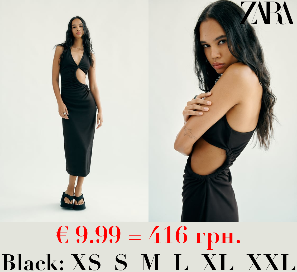 MIDI DRESS WITH CUT-OUT DETAIL