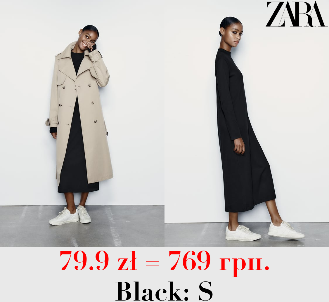 RIBBED MOCK-NECK DRESS