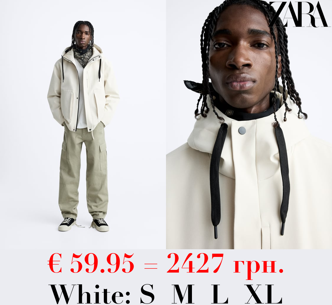 HOODED TECHNICAL JACKET