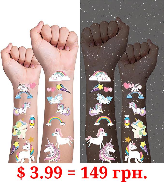70 PCS Unicorn kids waterproof temporary tattoos,children's temporary tattoo toys.Girl face tattoo stickers.