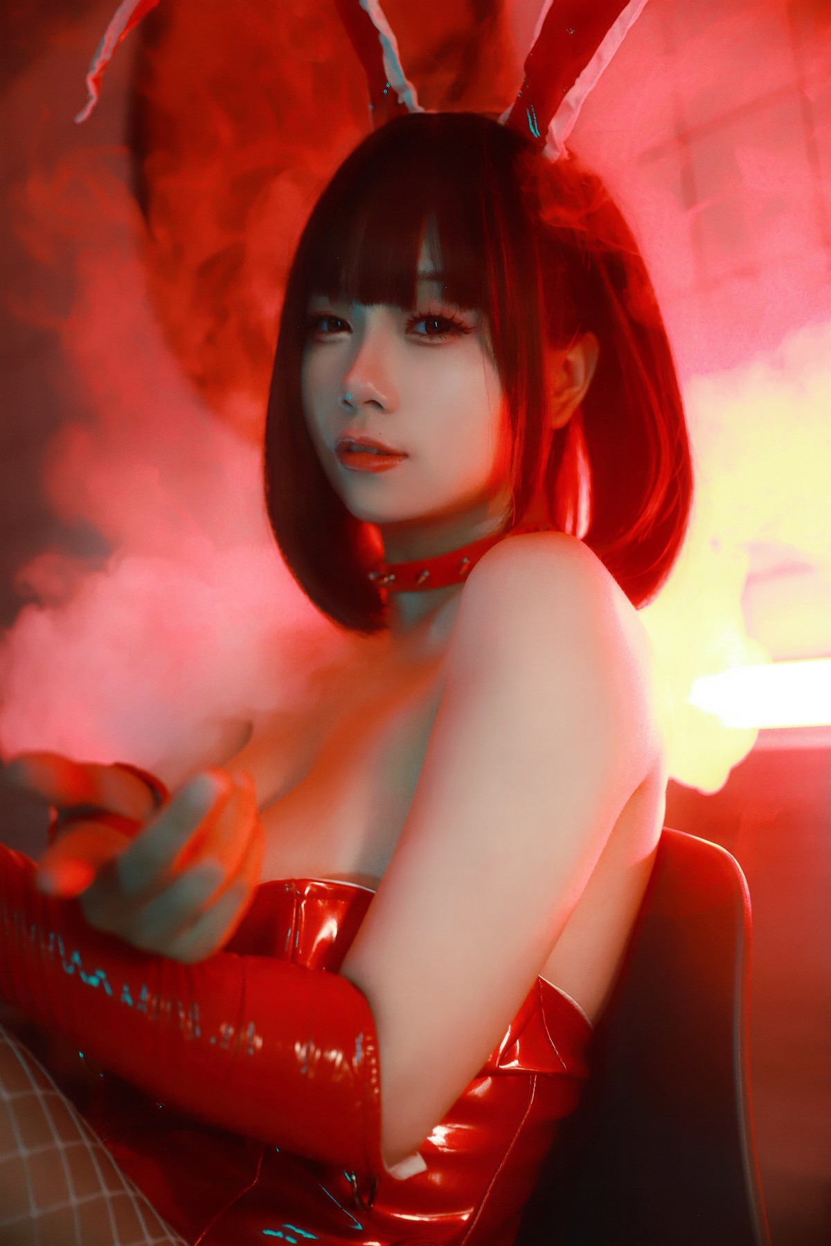 Cosplay 末夜787 红色兔女郎 18