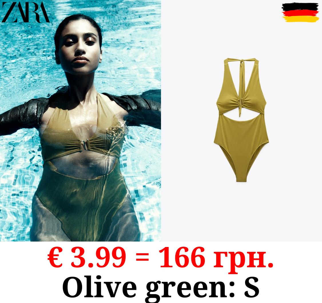 HALTER SWIMSUIT WITH METAL PIECE
