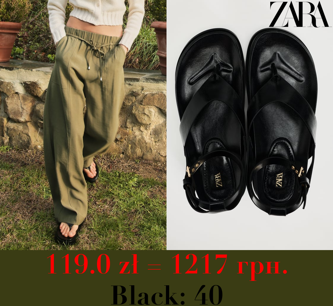 FLATFORM SANDALS WITH ANKLE STRAP