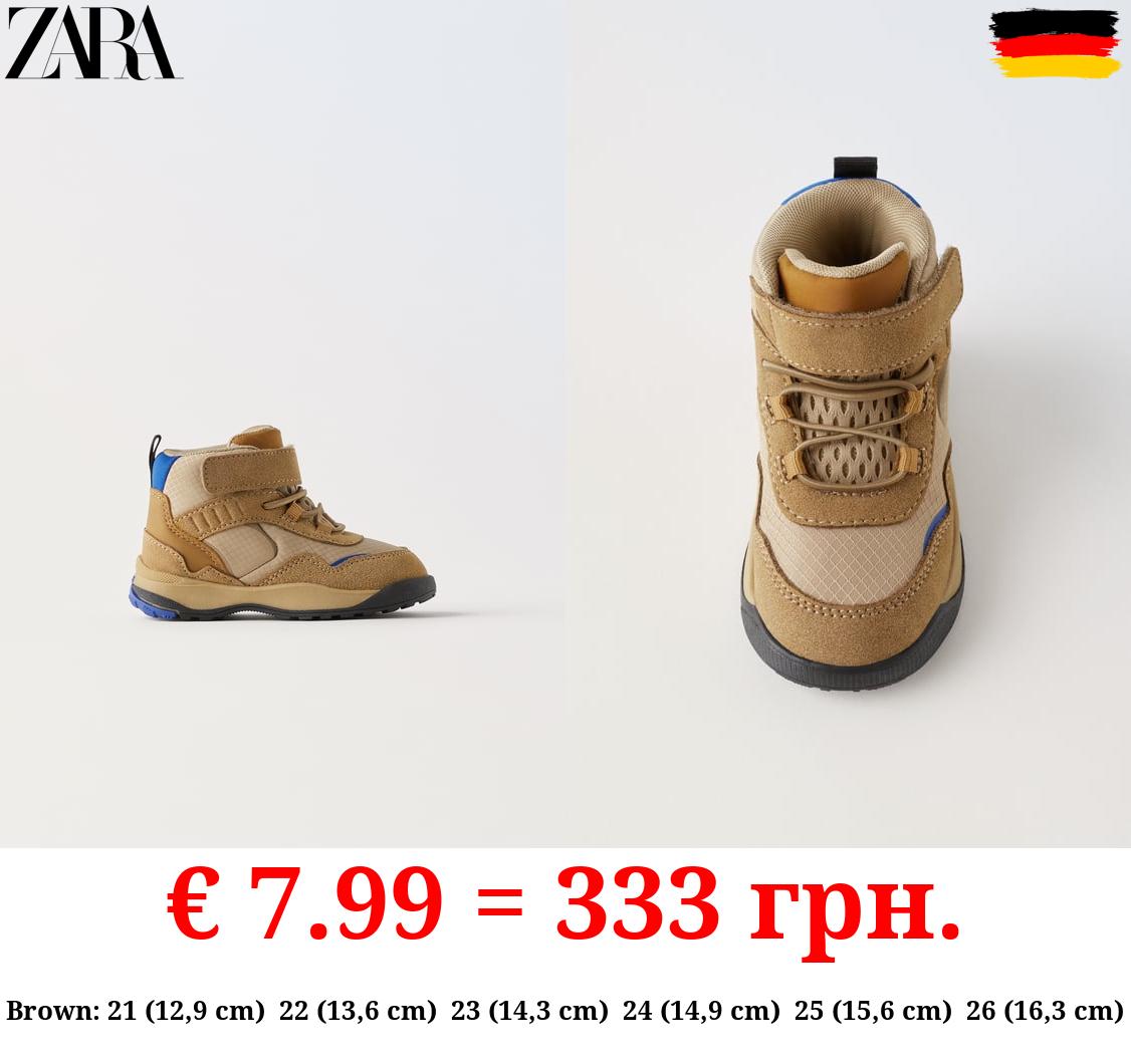 CONTRAST HIGH-TOP SNEAKERS