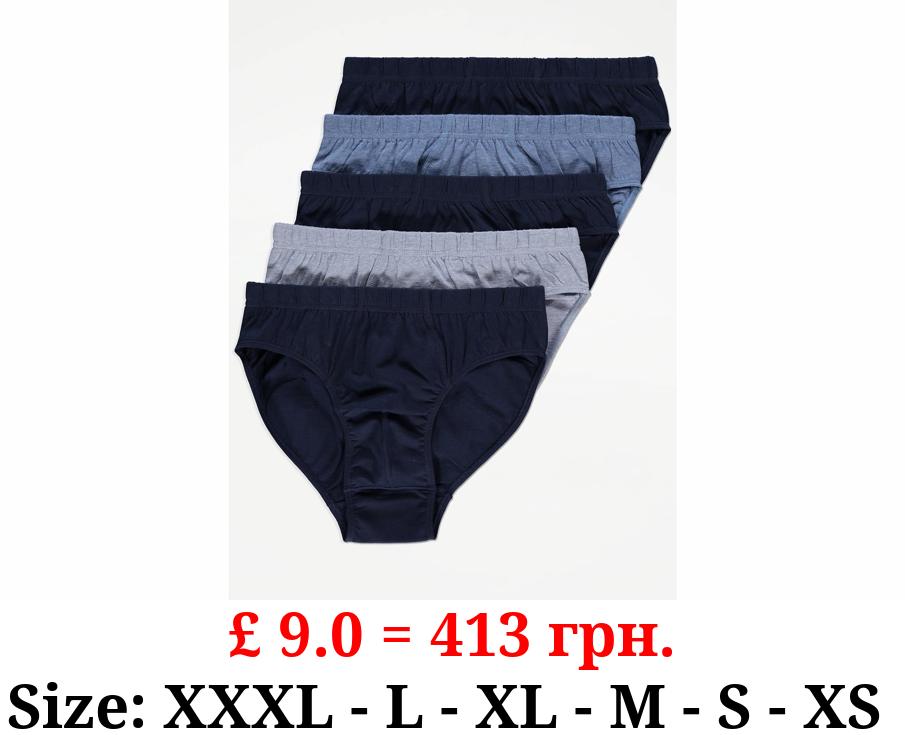 Blue Slip On Briefs 5 Pack