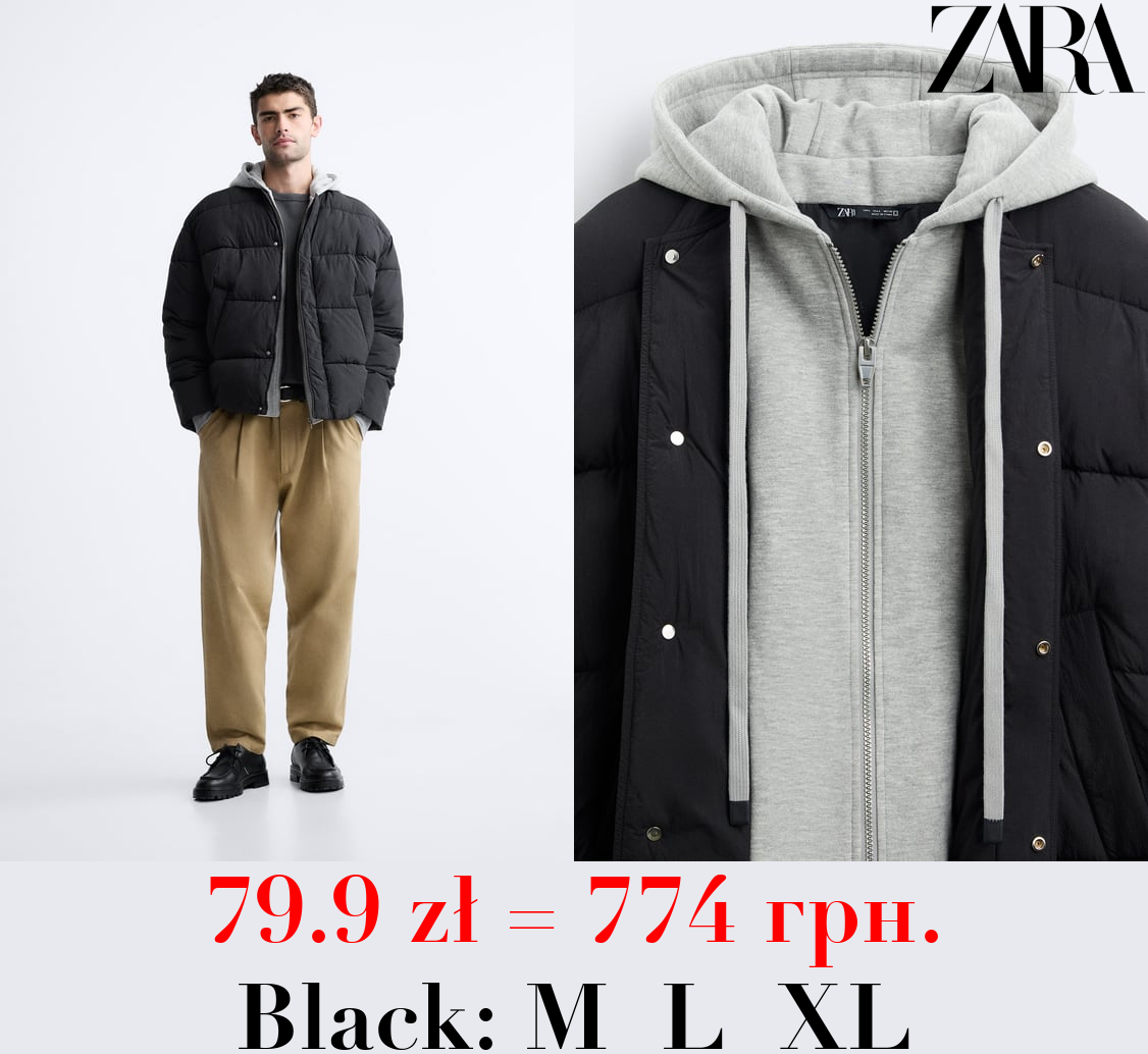 JACKET WITH CONTRAST HOOD