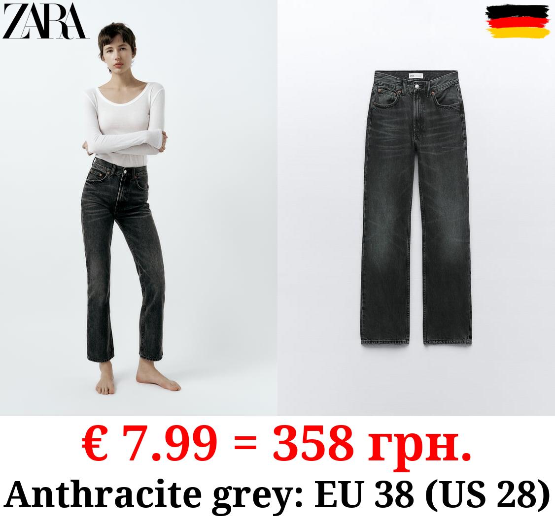 HIGH-RISE STRAIGHT-FIT TRF JEANS