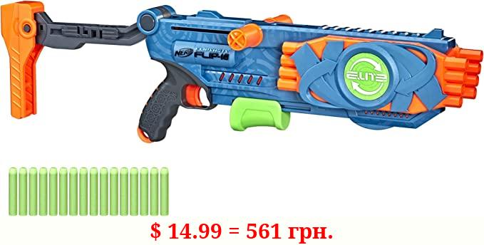 NERF Elite 2.0 Flipshots Flip-16 Blaster with 16 Dart Barrels That Flip to Double Your Firepower, 16-Dart Capacity, 16 Elite Darts